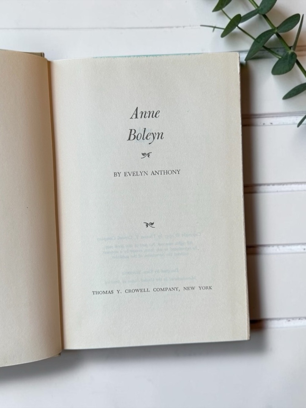 Vintage 1957 Anne Boleyn by Evelyn Anthony Tudor Historical Fiction Hardcover